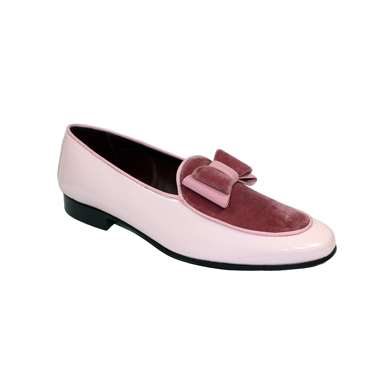 Duca Men's Shoes Pink Patent Leather-Velvet, Leather Lining For – AmbrogioShoes