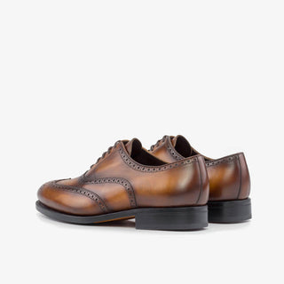 Ambrogio Bespoke Men's Shoes Calf-Skin Leather Brogue Oxford (AMB2576)-AmbrogioShoes