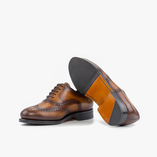 Ambrogio Bespoke Men's Shoes Calf-Skin Leather Brogue Oxford (AMB2576)-AmbrogioShoes