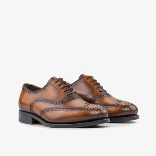 Ambrogio Bespoke Men's Shoes Calf-Skin Leather Brogue Oxford (AMB2576)-AmbrogioShoes