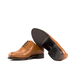 Ambrogio Bespoke Men's Shoes Calf-Skin Leather Cap-Toe Oxford (AMB2575)-AmbrogioShoes