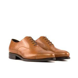 Ambrogio Bespoke Men's Shoes Calf-Skin Leather Cap-Toe Oxford (AMB2575)-AmbrogioShoes