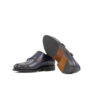 Ambrogio Bespoke Men's Shoes Calf-Skin Leather Double Monk-Strap Loafer (AMB2573)-AmbrogioShoes