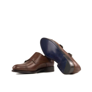 Ambrogio Bespoke Men's Shoes Calf-Skin Leather Double Monk-Strap Loafer (AMB2577)-AmbrogioShoes