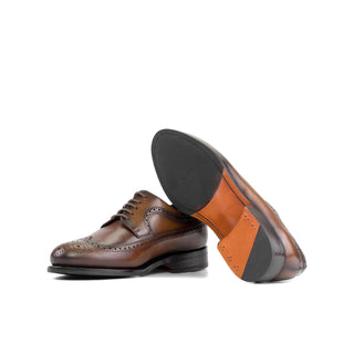 Ambrogio Bespoke Men's Shoes Calf-Skin Leather Longwing Blucher (AMB2582)-AmbrogioShoes