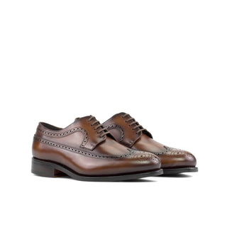 Ambrogio Bespoke Men's Shoes Calf-Skin Leather Longwing Blucher (AMB2582)-AmbrogioShoes