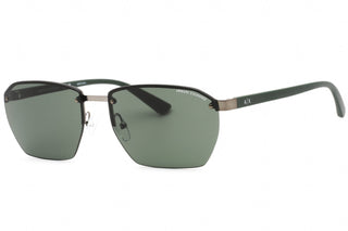 Armani Exchange 0AX2048S Sunglasses Matte Gunmetal/Matte Green/Green-AmbrogioShoes