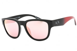 Armani Exchange 0AX4115SU Sunglasses Shiny Black / Pink Mirror Gold-AmbrogioShoes