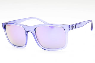 Armani Exchange 0AX4145S Sunglasses Shiny Transparent Violet/Grey Mirrored Violet-AmbrogioShoes