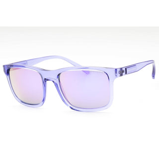 Armani Exchange 0AX4145S Sunglasses Shiny Transparent Violet/Grey Mirrored Violet-AmbrogioShoes