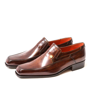 Artioli Cornelio Men's Shoes Patina Calf-Skin Leather Loafers (ART1071)-AmbrogioShoes