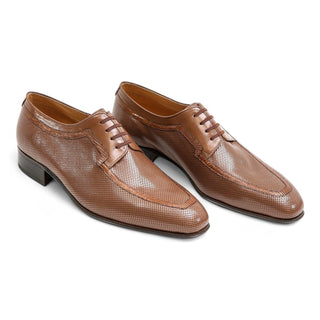 Artioli Livio Men's Shoes Perforated Kangaroo Leather / Lizard Derby Oxfords (ART1018)-AmbrogioShoes