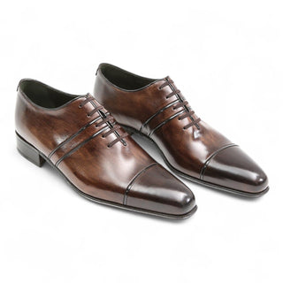 Artioli Luigi Men's Shoes Calf-Skin Leather Cap-Toe Formal Oxfords (ART1019)-AmbrogioShoes