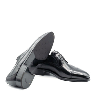 Artioli Raul Men's Shoes Patent Leather Cap-Toe Derby Oxfords (ART1054)-AmbrogioShoes