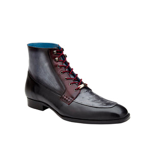 Belvedere Greco R79 Men's Shoes Exotic Ostrich / Calf-Skin Leather Boots (BV3178)-AmbrogioShoes