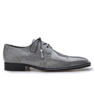 Belvedere Mens Gray Genuine Lizard Oxfords 1497 (BV2149)-AmbrogioShoes