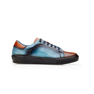 Belvedere Stone Y31 Men's Shoes Ostrich / Calf-Skin Leather Sneakers (BV3171)-AmbrogioShoes