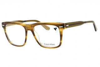 Calvin Klein CK22538 Eyeglasses STRIPED OLIVE/Clear demo lens-AmbrogioShoes