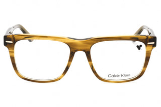 Calvin Klein CK22538 Eyeglasses STRIPED OLIVE/Clear demo lens-AmbrogioShoes