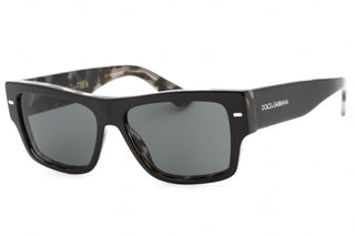 Dolce & Gabbana 0DG4451 Sunglasses Black On Grey Tortoise / Dark Grey-AmbrogioShoes