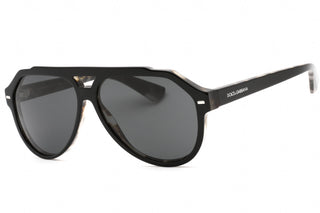 Dolce & Gabbana 0DG4452 Sunglasses Black on Grey Tortoise/Dark Grey-AmbrogioShoes