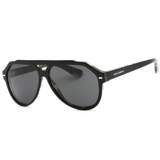 Dolce & Gabbana 0DG4452 Sunglasses Black on Grey Tortoise/Dark Grey-AmbrogioShoes