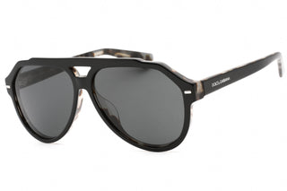 Dolce & Gabbana 0DG4452F Sunglasses Black on Grey Tortoise / Dark Grey-AmbrogioShoes