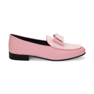 Duca Amalfi Men's Shoes Pink Patent Leather-Velvet, Leather Lining Formal Loafers (D1005)-AmbrogioShoes