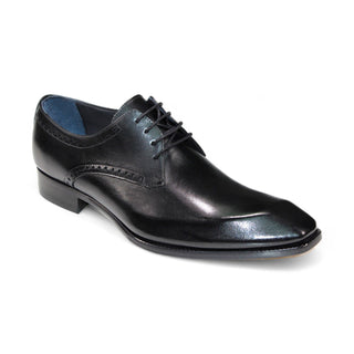 Duca Arpino Men's Shoes Black Calf-Skin Leather Oxfords (D1130)-AmbrogioShoes