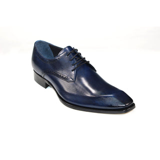 Duca Arpino Men's Shoes Navy Calf-Skin Leather Oxfords (D1131)-AmbrogioShoes