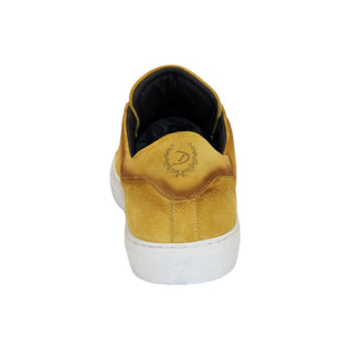 Duca Cremona Men's Shoes Yellow Suede Leather Sneakers (D1150)-AmbrogioShoes