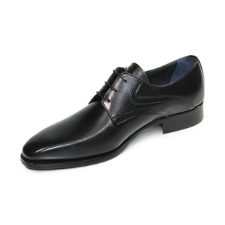 Duca Forano Men's Shoes Black Calf-Skin Leather Oxford (D1151)-AmbrogioShoes