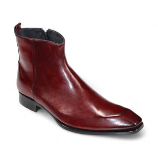 Duca Romano Men's Shoes Cordovan Calf-Skin Leather Boots (D1128)-AmbrogioShoes