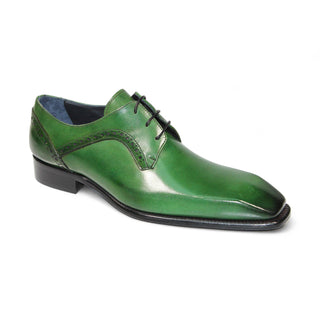 Duca Spada Men's Shoes Green Calf-Skin Leather Oxfords (D1173)-AmbrogioShoes