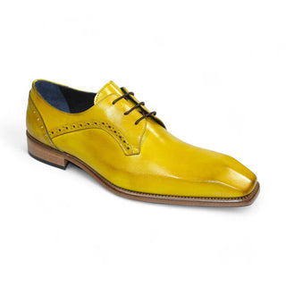 Duca Spada Men's Shoes Yellow Calf-Skin Leather Oxfords (D1176)-AmbrogioShoes