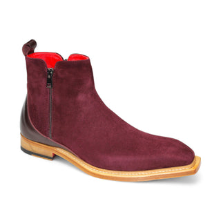 Emilio Franco Cesare Men's Shoes Burgundy Suede Boots (EF1155)-AmbrogioShoes