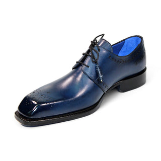 Emilio Franco Lando Men's Shoes Navy Calf-Skin Leather (EF1256)-AmbrogioShoes