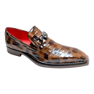 Emilio Franco Narciso Men's Shoes Patent Leather Multi Croco Print Formal Loafers (EFC1108)-AmbrogioShoes