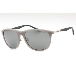 Emporio Armani 0EA4201F Sunglasses Matte Grey / Grey Silver Mirror-AmbrogioShoes