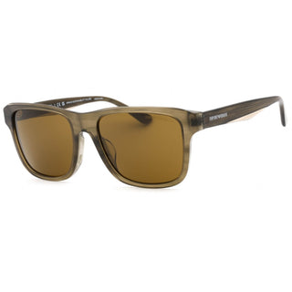 Emporio Armani 0EA4208F Sunglasses Glossy Transparent Striped Brown / Dark Brown-AmbrogioShoes