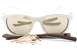 Emporio Armani 0EA4216U Sunglasses Matte White / Brown Gold Mirror-AmbrogioShoes