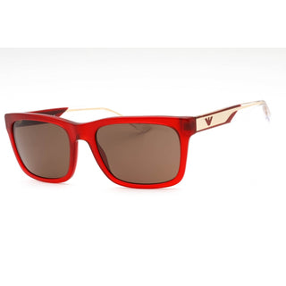 Emporio Armani 0EA4224 Sunglasses Transparent Glossy Burgundy / Dark Brown-AmbrogioShoes