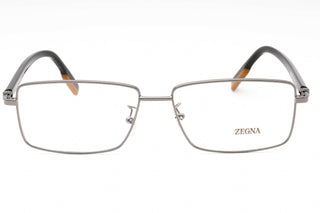 Ermenegildo Zegna EZ5239-H Eyeglasses shiny dark ruthenium/clear demo lens-AmbrogioShoes