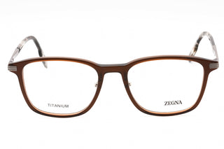 Ermenegildo Zegna EZ5251-H Eyeglasses dark brown/other/clear demo lens-AmbrogioShoes