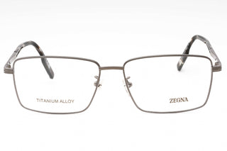 Ermenegildo Zegna EZ5258-H Eyeglasses shiny light ruthenium/clear demo lens-AmbrogioShoes