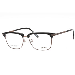 Ermenegildo Zegna EZ5259-H Eyeglasses shiny gunmetal/clear demo lens-AmbrogioShoes