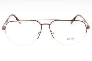 Ermenegildo Zegna EZ5266 Eyeglasses shiny dark bronze/clear demo lens-AmbrogioShoes