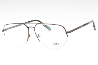 Ermenegildo Zegna EZ5266 Eyeglasses shiny dark ruthenium/clear demo lens-AmbrogioShoes