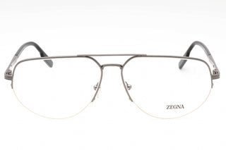 Ermenegildo Zegna EZ5266 Eyeglasses shiny gunmetal/clear demo lens-AmbrogioShoes