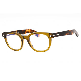 Tom Ford FT5807-B Eyeglasses shiny dark green/Clear/Blue-light block lens